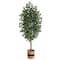8ft. Ficus Artificial Tree in Handmade Natural Cotton Planter